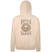 Men's Levelwear Cream Buffalo Sabres Contact Stamp Pullover Hoodie