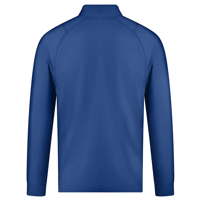 Men's Levelwear Royal Buffalo Sabres Theory Insignia Core Raglan Quarter-Zip Pullover Top