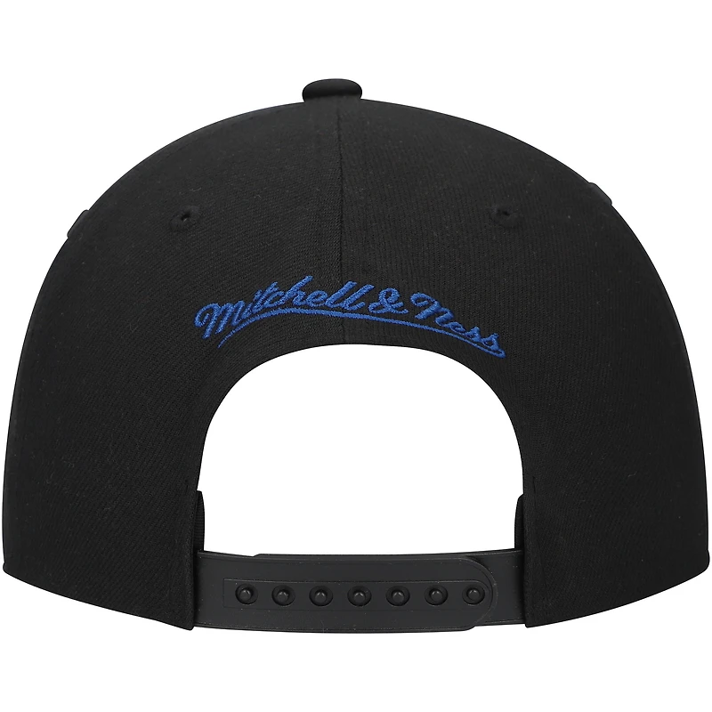 Casquette Snapback Core Team Script 2.0 noire des Sabres de Buffalo Mitchell & Ness pour hommes
