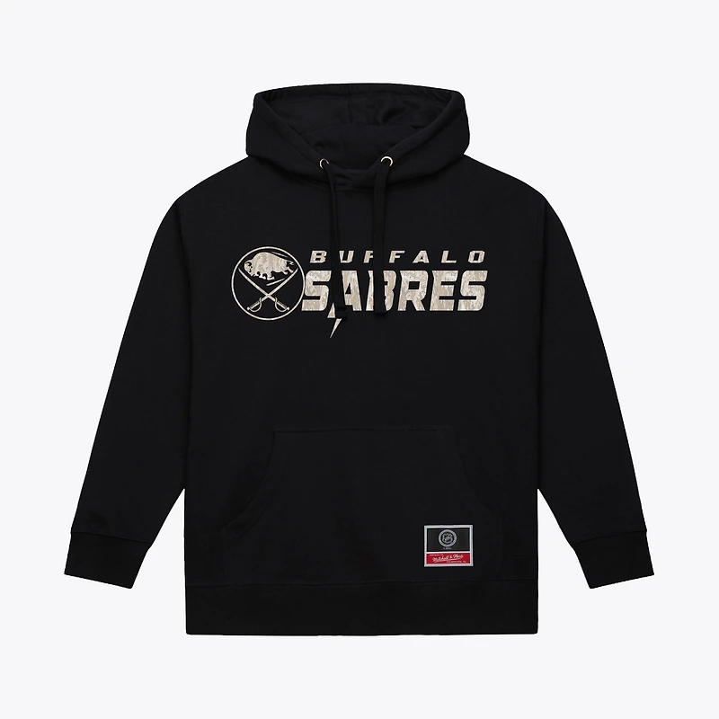 Sweat à capuche camouflage True Timber des Sabres noirs de Mitchell & Ness pour homme