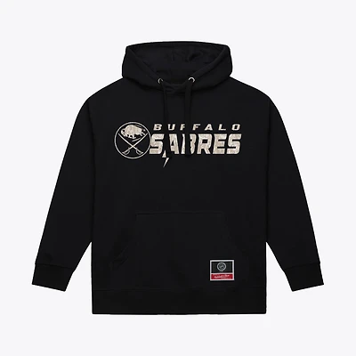 Sweat à capuche camouflage True Timber des Sabres noirs de Mitchell & Ness pour homme