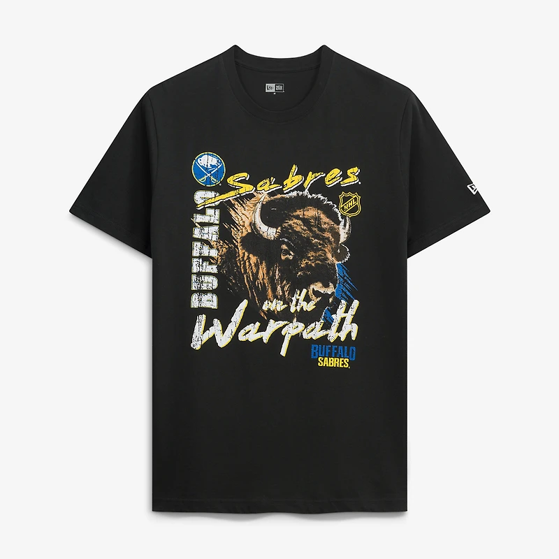Men's New Era Black Buffalo Sabres On the Warpath T-Shirt