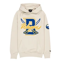 Sweat à capuche New Era pour homme, couleur crème, motif Buffalo Sabres Wagon Defender