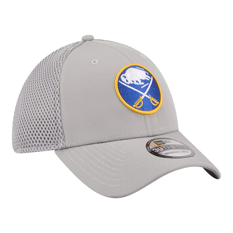 Men's New Era Gray Buffalo Sabres Logo 39THIRTY Flex Hat