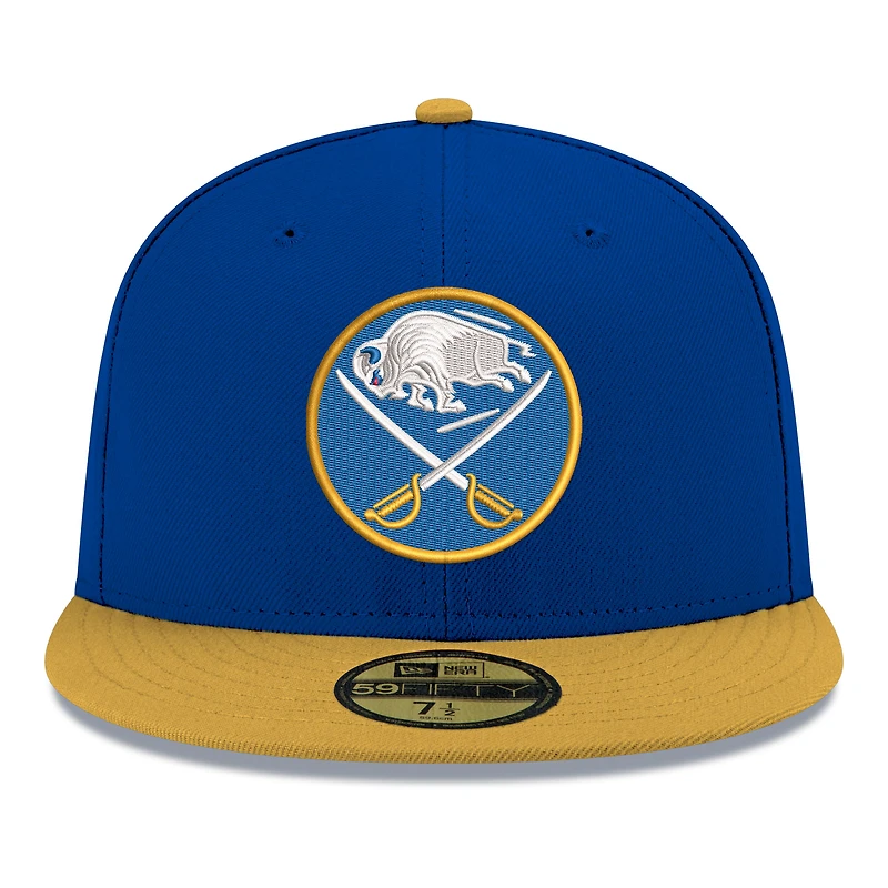 Men's New Era  Royal Buffalo Sabres Core Logo Two-Tone 59FIFTY Fitted Hat