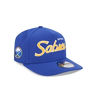 Men's New Era Royal Buffalo Sabres Script A-Frame 9FIFTY Snapback Hat