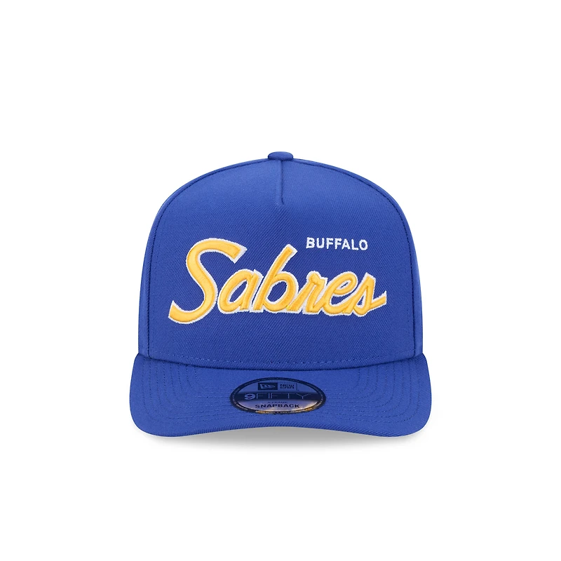 Men's New Era Royal Buffalo Sabres Script A-Frame 9FIFTY Snapback Hat