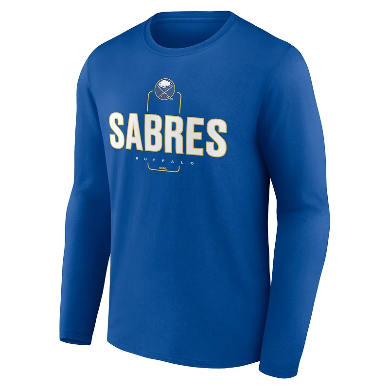 Men's Royal Buffalo Sabres Custom Midfielder Long Sleeve T-Shirt