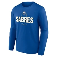 Men's Royal Buffalo Sabres Custom Midfielder Long Sleeve T-Shirt