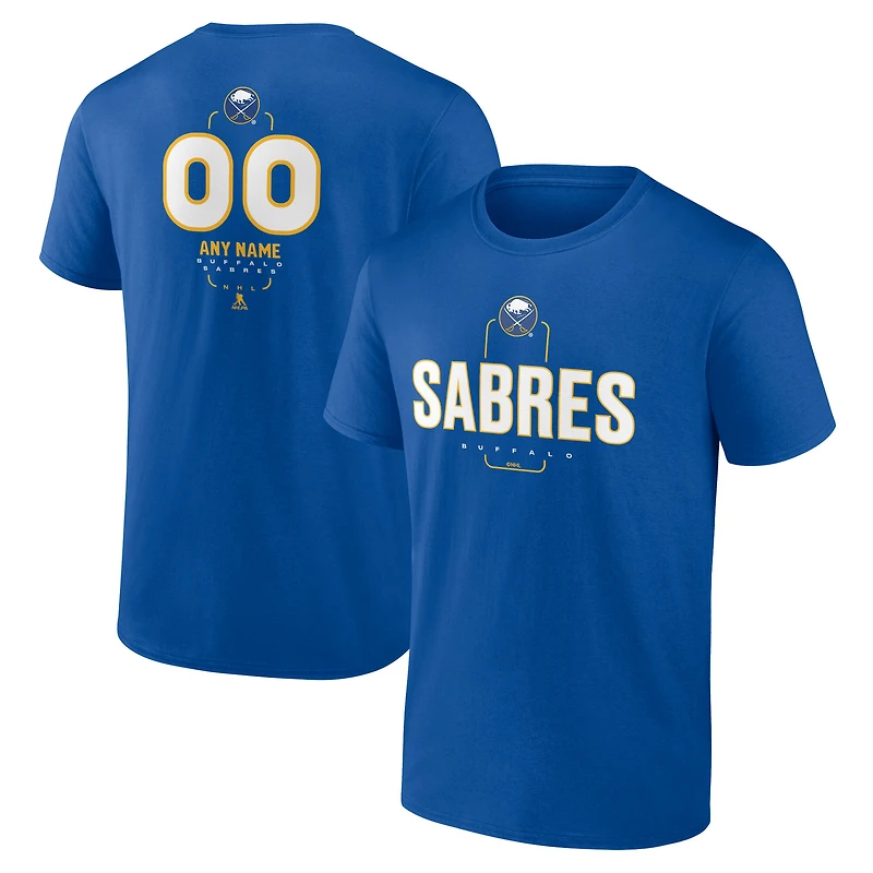 T-shirt de milieu terrain personnalisé Royal Buffalo Sabres pour homme