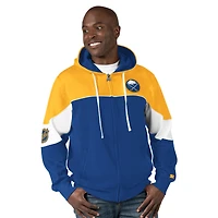 Men's Starter  Royal/Gold Buffalo Sabres Power Forward Full-Zip Hoodie