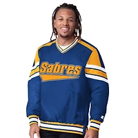 Men's Starter  Royal Buffalo Sabres Reliever V-Neck Pullover Jacket