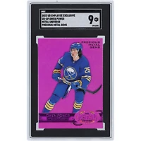 Owen Power Buffalo Sabres 2023 Upper Deck Employee Exclusive Metal Universe Precious Metal Gems #UD-OP SGC Authenticated 9 Card