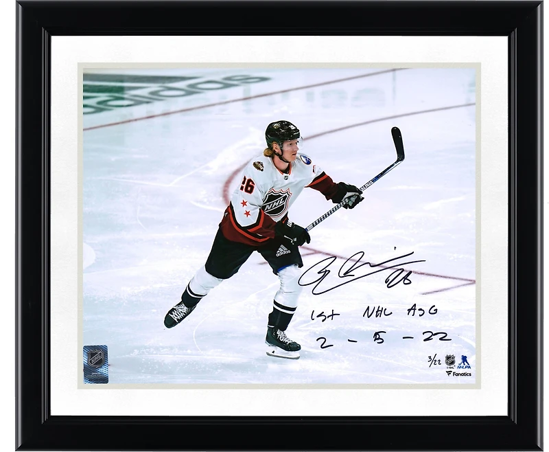 Rasmus Dahlin Buffalo Sabres Autographed 11" X 14" 2022 All-Star Game Skating Photograph with "1st NHL ASG 2/5/22" Inscription - Limited Edition of 22