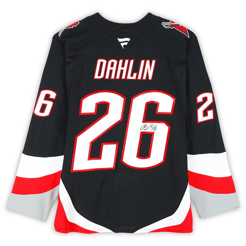 Maillot premium noir dédicacé des Buffalo Sabres par Rasmus Dahlin