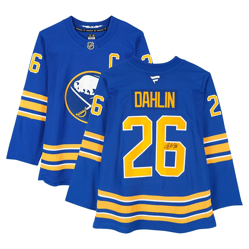 Rasmus Dahlin Buffalo Sabres Autographed Royal Fanatics Premium Jersey 