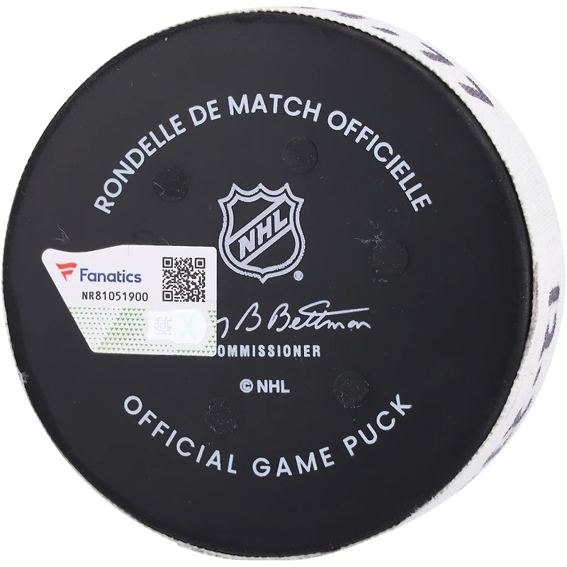 Rasmus Dahlin Buffalo Sabres Game-Used Goal Puck vs. New York Rangers on December 23, 2023