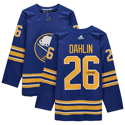 Maillot authentique adidas dédicacé par Rasmus Dahlin des Royal Buffalo Sabres, modèle 2020