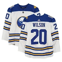 Maillot blanc adidas n° 20 des Sabres de Buffalo porté par Scott Wilson lors de l'entraînement contre les Rangers de New York le 1er janvier 2018 - Classique hivernale de la LNH - Porté pendant l'échauffement