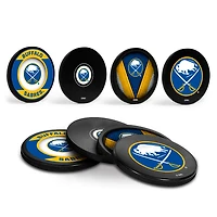 The Sports Vault Buffalo Sabres Four-Piece Puck Coaster Set