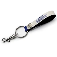 White Buffalo Sabres Personalized Leather Loop Keychain