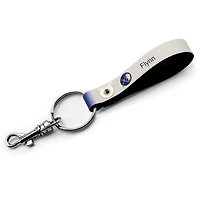 White Buffalo Sabres Personalized Leather Loop Keychain