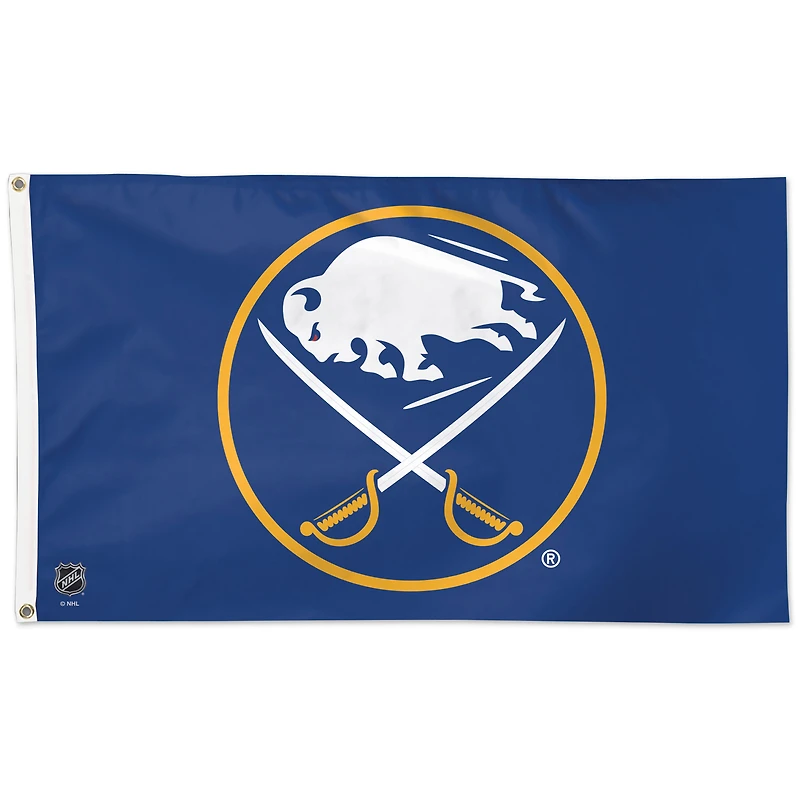 WinCraft Buffalo Sabres Drapeau unilatéral avec logo 3 pi x 5 pi
