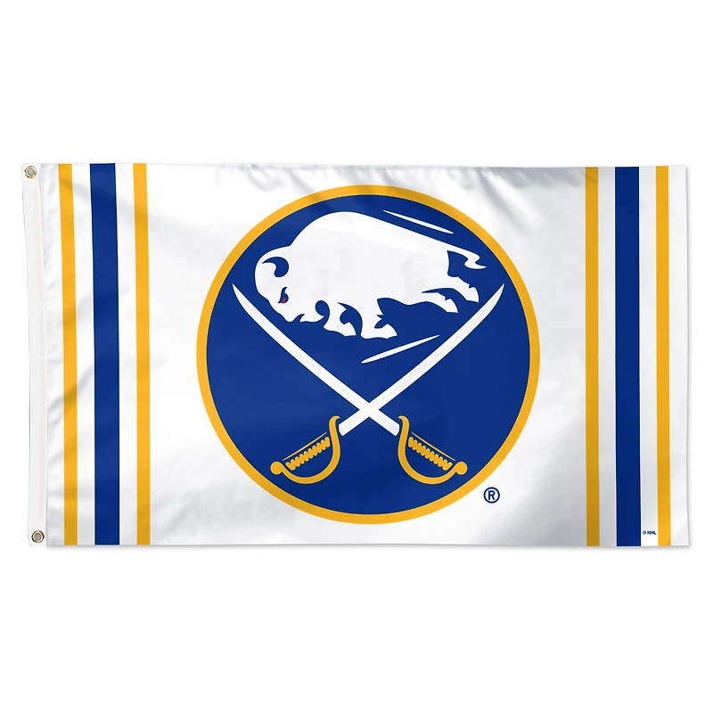 Drapeau WinCraft Buffalo Sabres 3 pi x 5 pi à rayures verticales de luxe, simple face