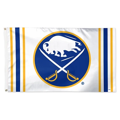 Drapeau WinCraft Buffalo Sabres 3 pi x 5 pi à rayures verticales de luxe, simple face