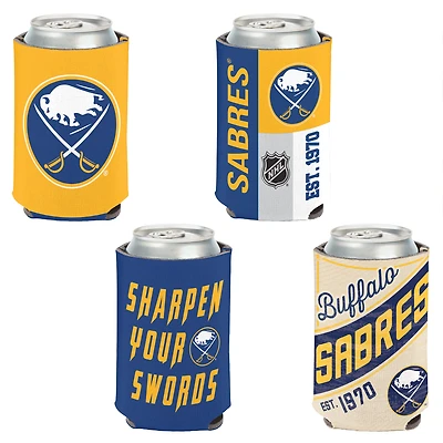 Ensemble de 4 refroidisseurs de canettes WinCraft Buffalo Sabres de 355 ml