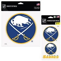 Ensemble de deux autocollants WinCraft Buffalo Sabres Perfect Cut