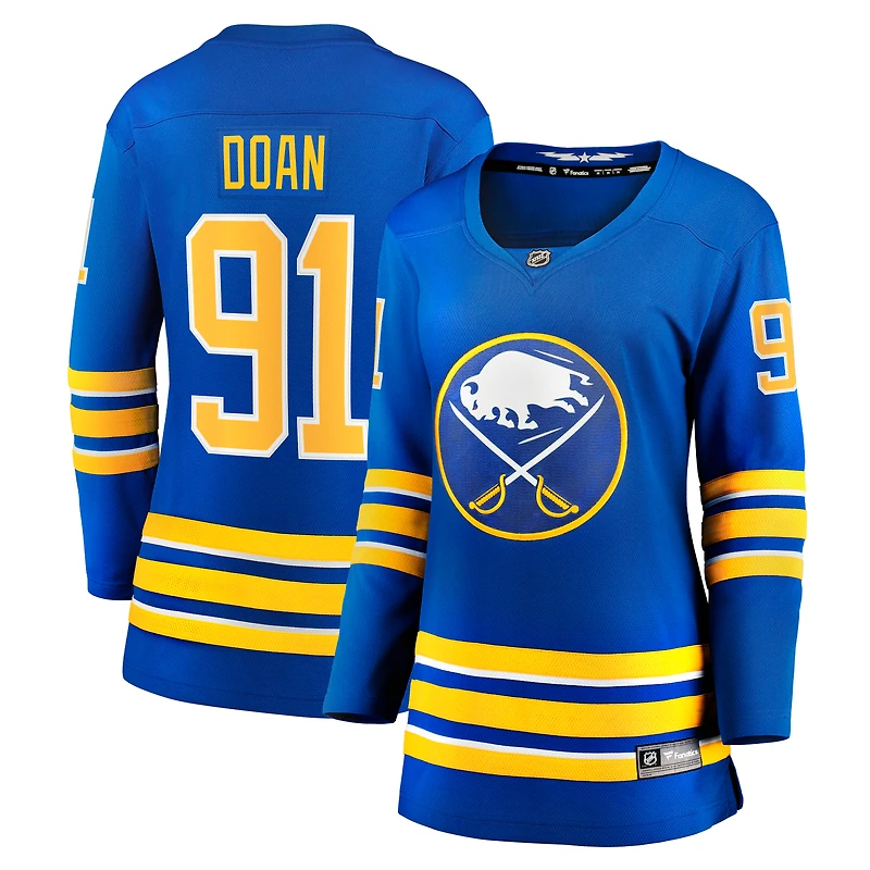 Women's Fanatics Josh Doan Royal Buffalo Sabres Home Breakaway Player Jersey