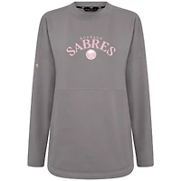 Women's Levelwear  Gray Buffalo Sabres Mother's Day Beaudry Arched Pullover Sweatshirt