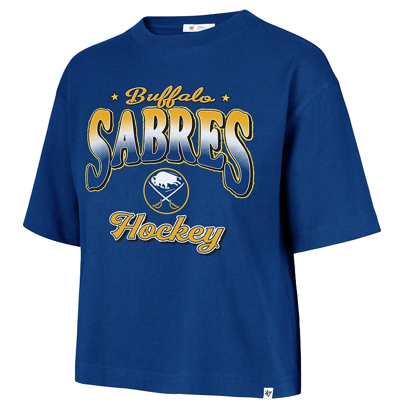 T-shirt court Reed City à carreaux '47 Royal Buffalo Sabres pour femmes