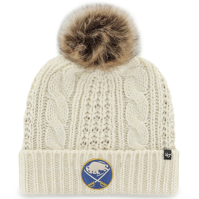 Bonnet en tricot à revers Meeko Buffalo Sabres '47 pour femme avec pompon