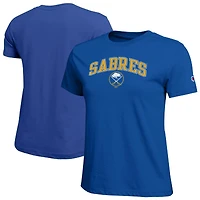 Women's Champion  Royal Buffalo Sabres Arch Mascot Logo T-Shirt