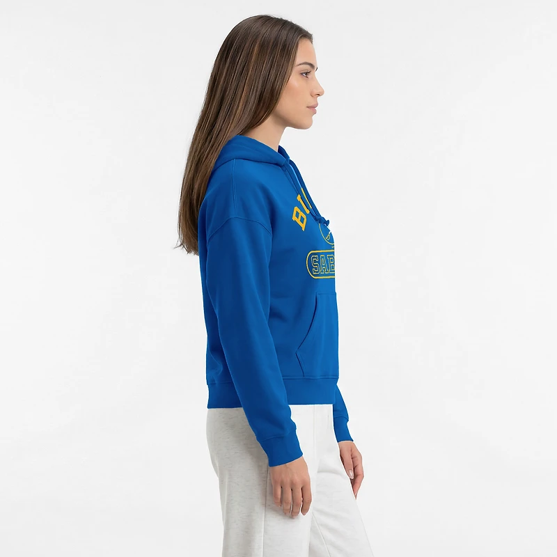 Women's Champion Royal Buffalo Sabres Arched Pill Box Hoodie
