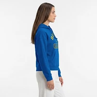 Women's Champion  Royal Buffalo Sabres Arched Pill Box Hoodie