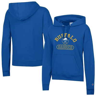 Women's Champion  Royal Buffalo Sabres Arched Pill Box Hoodie
