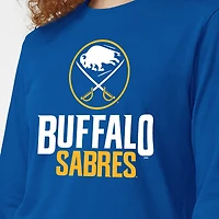 Women's Champion  Royal Buffalo Sabres Wordmark Lockup Long Sleeve T-Shirt