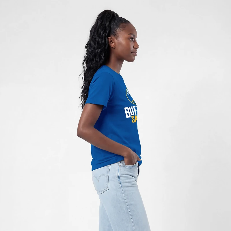 Women's Champion Royal Buffalo Sabres Wordmark Lockup T-Shirt