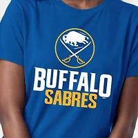 Women's Champion  Royal Buffalo Sabres Wordmark Lockup T-Shirt