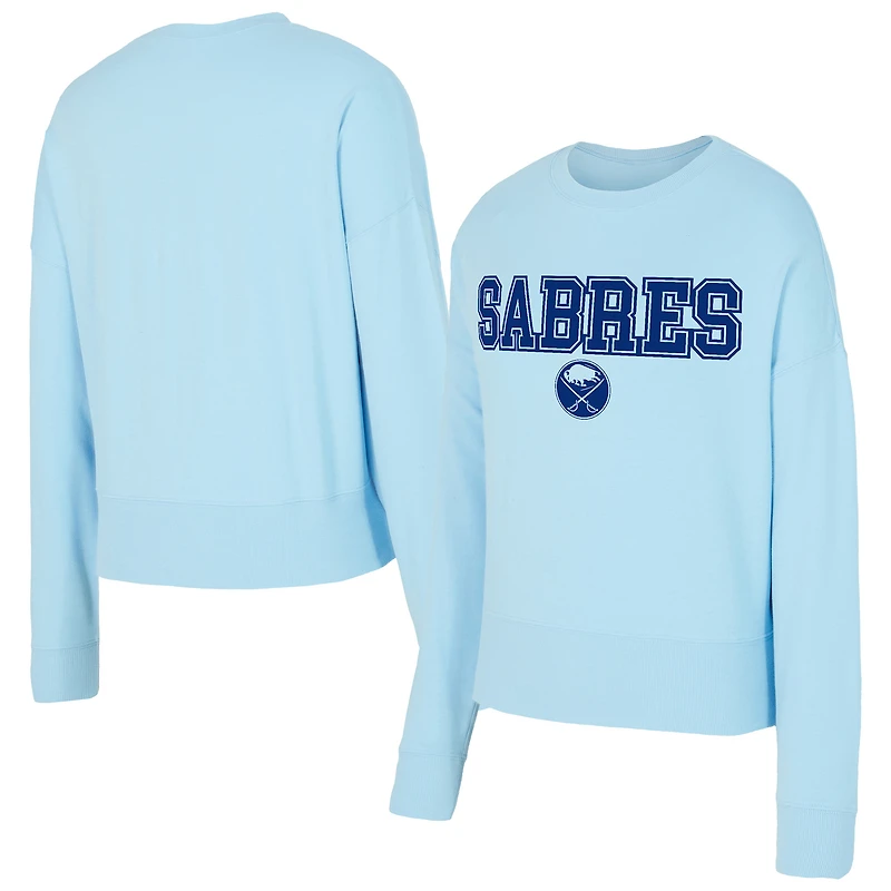 Women's Concepts Sport Light Blue Buffalo Sabres Tonal Pullover Sweatshirt