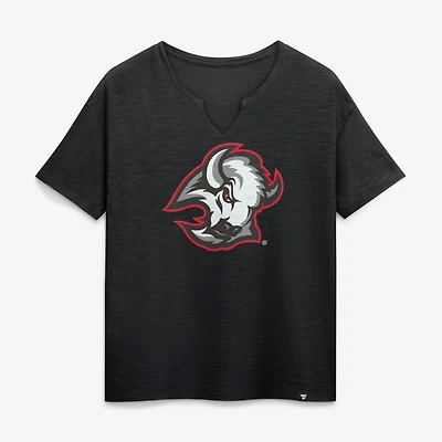 T-shirt Fanatics Black Buffalo Sabres Competition Stadium Slub Boxy pour femmes