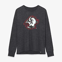 Women's Fanatics Heather Charcoal Buffalo Sabres Competition Legacy Long Sleeve T-Shirt