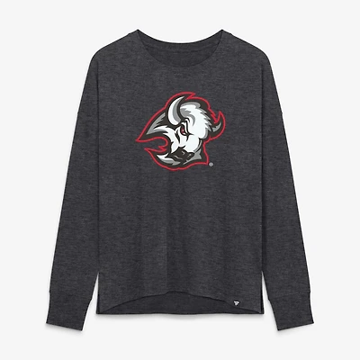 Women's Fanatics Heather Charcoal Buffalo Sabres Competition Legacy Long Sleeve T-Shirt