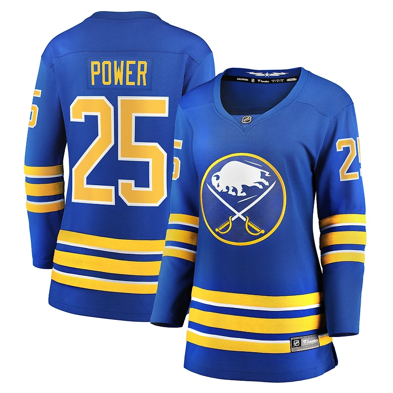 Maillot de joueur échappé à domicile Fanatics Owen Power Royal Buffalo Sabres pour femmes