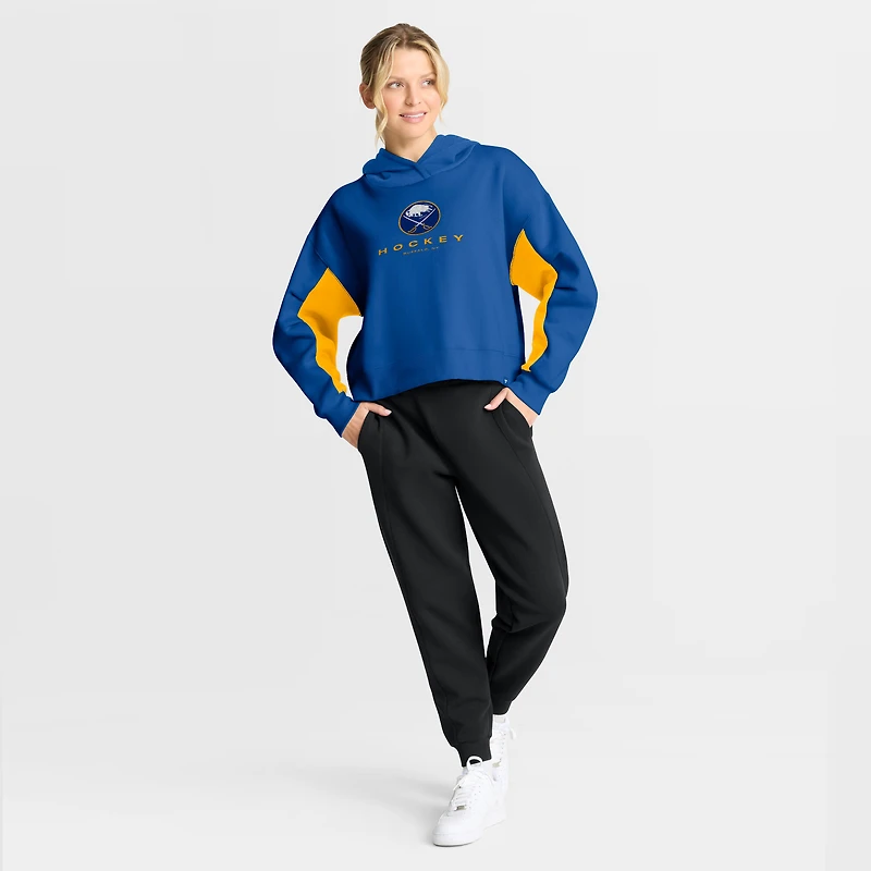 Women's Fanatics Royal Buffalo Sabres Back Check Boxy Hoodie