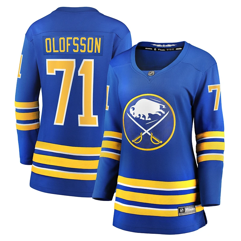 Maillot de joueur échappé des Royal Buffalo Sabres Victor Olofsson Fanatics pour femmes