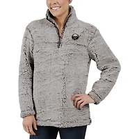 Women's G-III 4Her by Carl Banks Gray Buffalo Sabres Sherpa Quarter-Zip Pullover Jacket